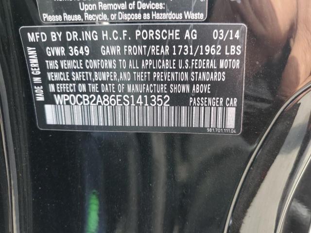 WP0CB2A86ES141352 Porsche 2014