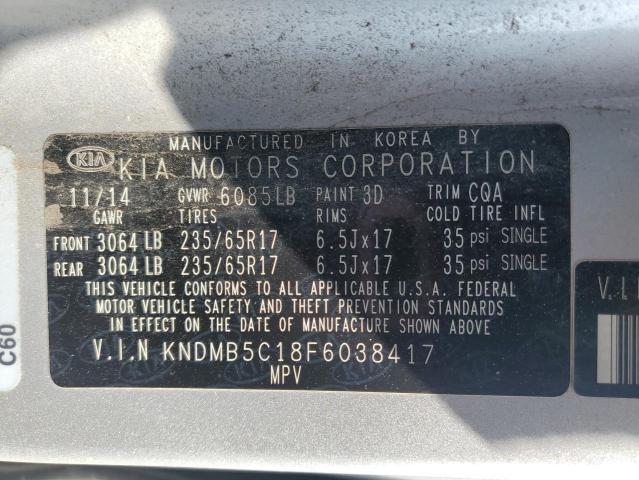 KNDMB5C18F6038417 KIA SEDONA LX