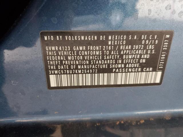 3VWC57BU7KM254972 Volkswagen 1.4 tsi