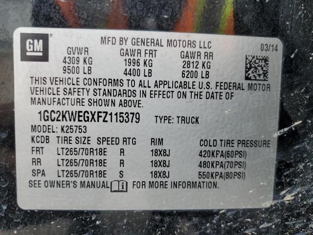 1GC2KWEGXFZ115379 Chevrolet l96