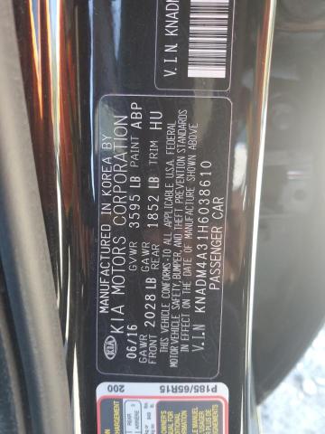 KNADM4A31H6038610 KIA Rio