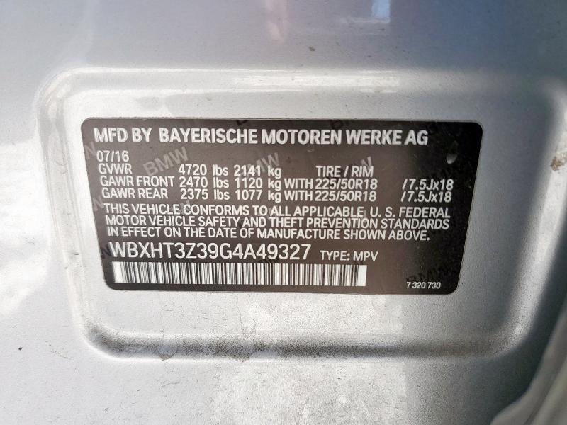 WBXHT3Z39G4A49327 BMW X1