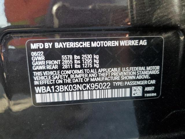 WBA13BK03NCK95022 BMW M550xi