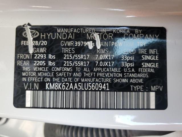 KM8K62AA5LU560941 Hyundai KONA SEL P