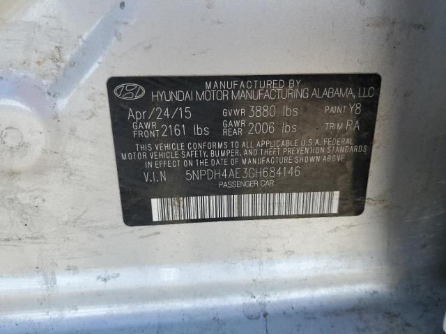 5NPDH4AE3GH684146 Hyundai ELANTRA SE