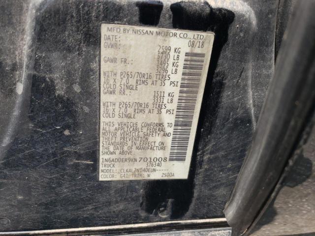 1N6AD0ER9KN701008 Nissan 2019