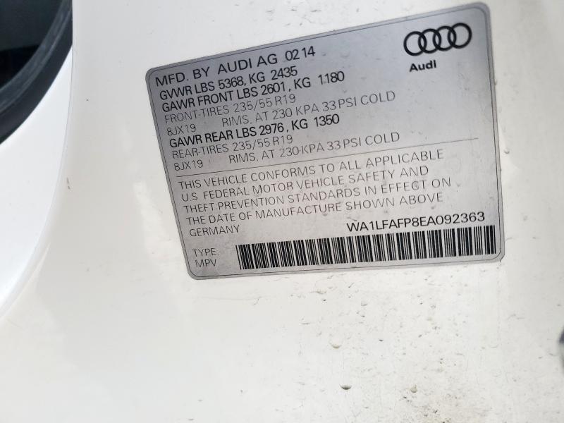 WA1LFAFP8EA092363 Audi 2014