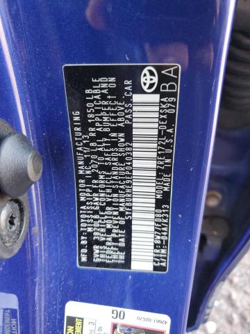 5YFBURHE9EP040382 Toyota 2zr-fe