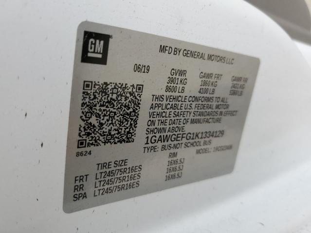 1GAWGEFG1K1334129 Chevrolet l96 - engine flexible fuel, iron