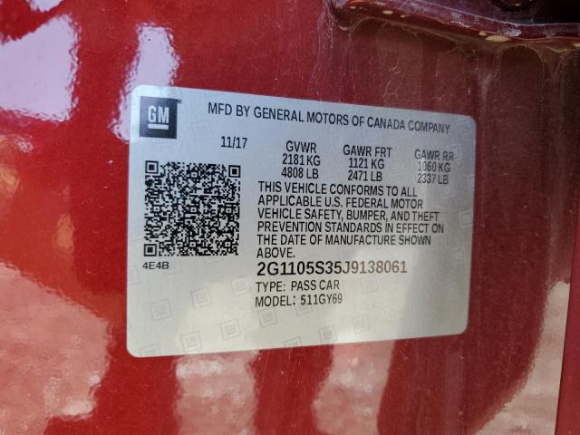 2G1105S35J9138061 Chevrolet lfx - spark ignited direct injection, vvt, e85 max, alum