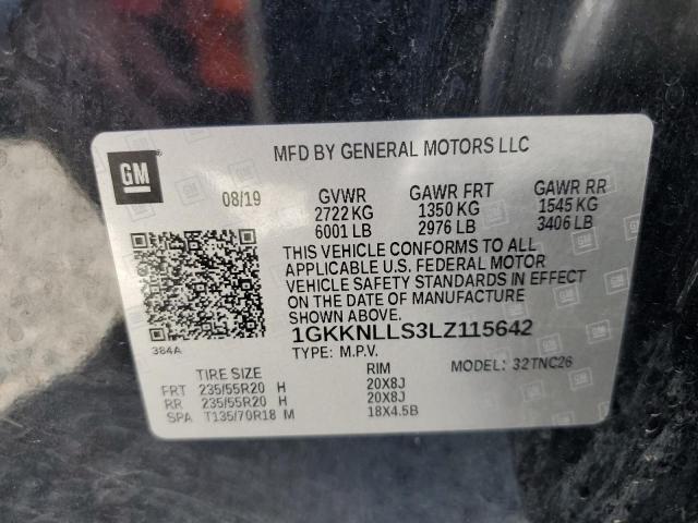 1GKKNLLS3LZ115642 GMC lgx - direct injection, variable valve timing, alum, gen 2