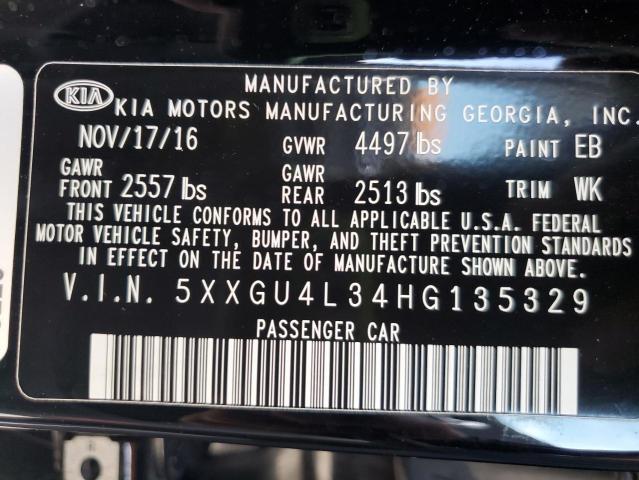 5XXGU4L34HG135329 KIA OPTIMA EX