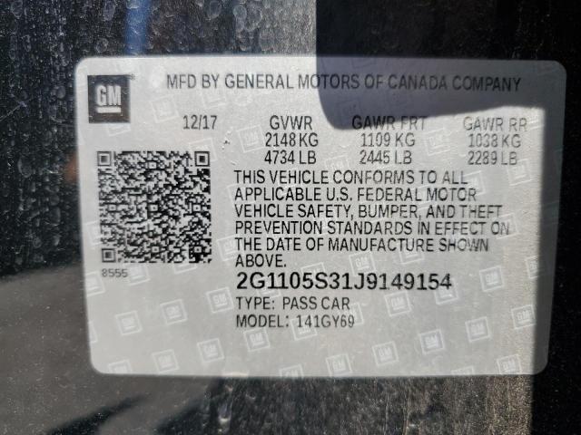 2G1105S31J9149154 Chevrolet lfx - spark ignited direct injection, vvt, e85 max, alum