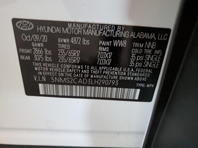 5NMS2CAD3LH290793 Hyundai gdi theta ii