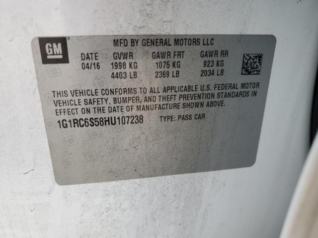 1G1RC6S58HU107238 Chevrolet VOLT LT