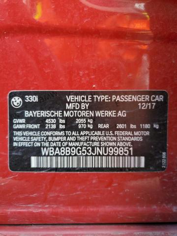 WBA8B9G53JNU99851 BMW 330 I