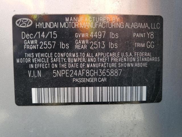 5NPE24AF8GH365887 Hyundai dohc gdi theta-ii