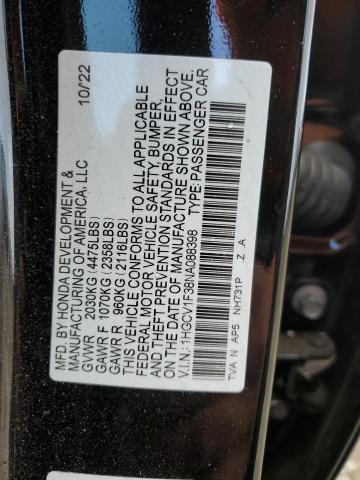 1HGCV1F38NA088398 Honda l15be