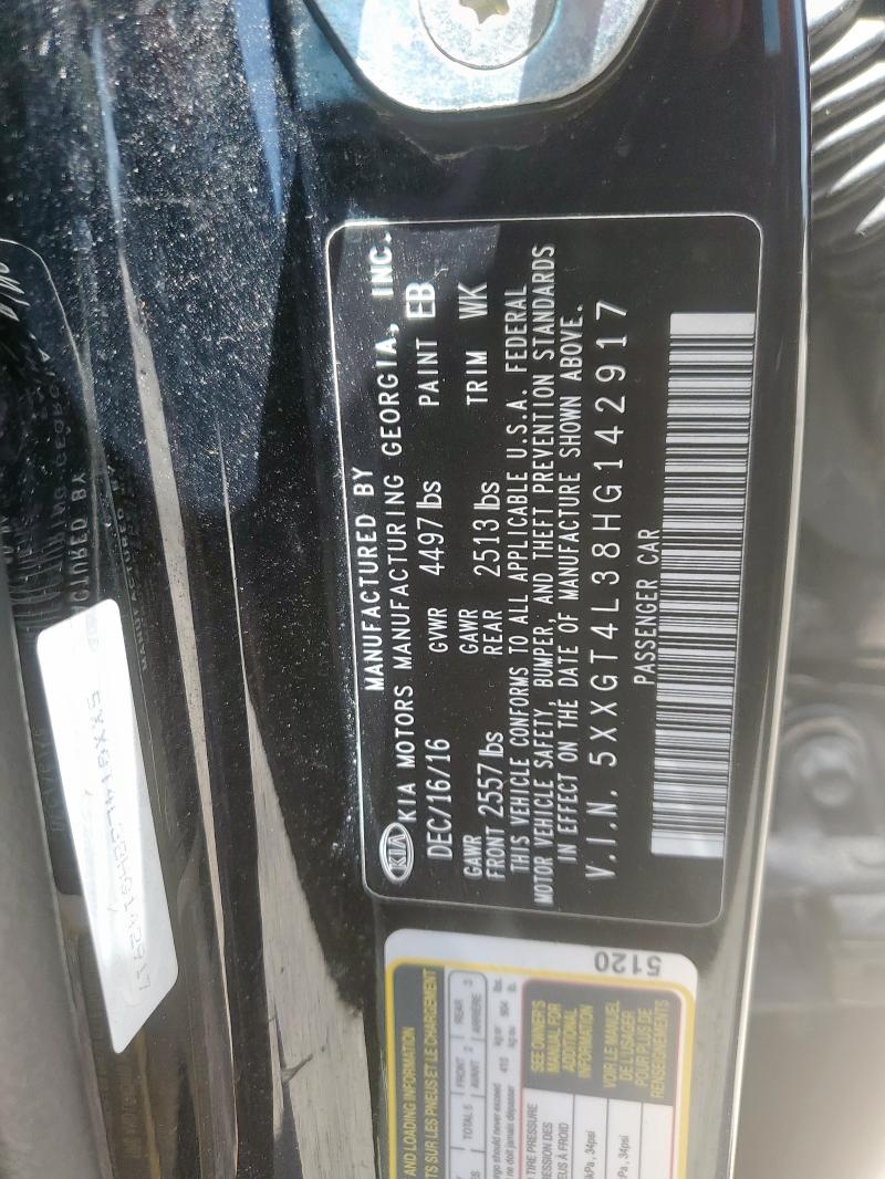 5XXGT4L38HG142917 KIA g 2.4 dohc gdi