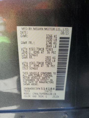 1N6BA0EC5FN514184 Nissan TITAN S
