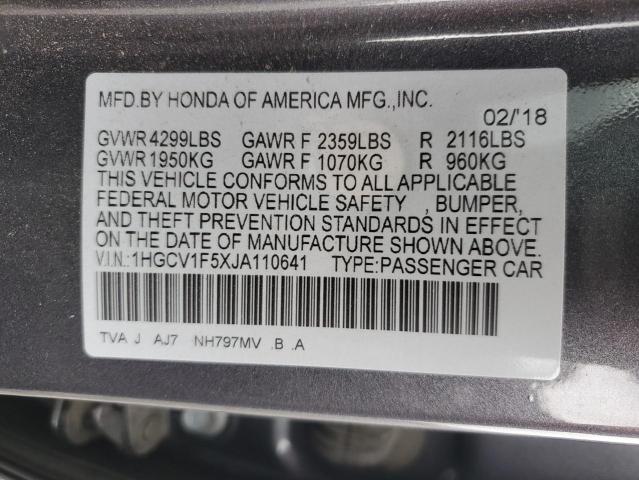 1HGCV1F5XJA110641 Honda l15be