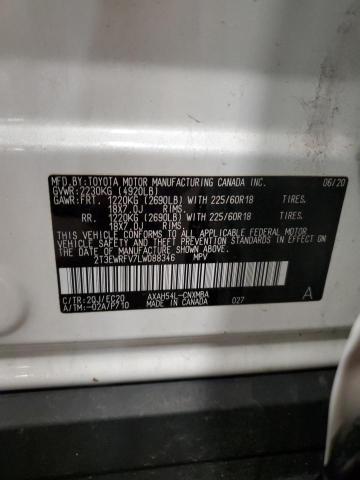 2T3EWRFV7LW088346 Toyota RAV4 XSE