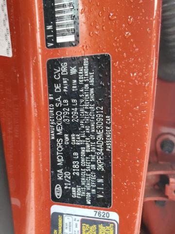 3KPF34AD9ME309912 KIA mpi nu