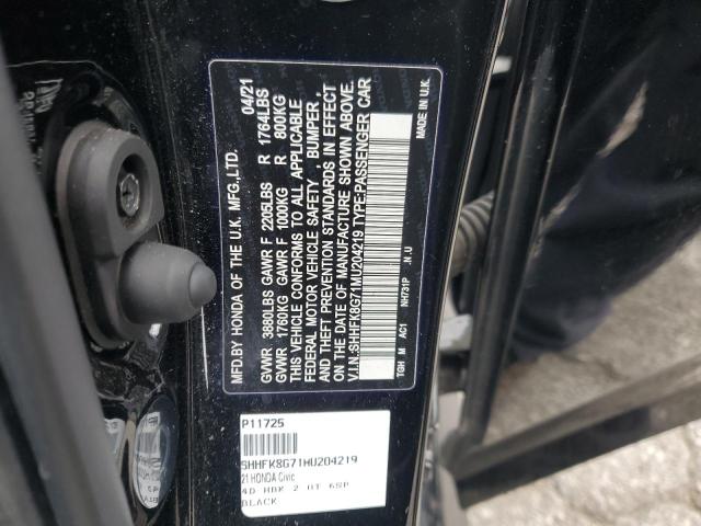 SHHFK8G71MU204219 Honda Civic Type