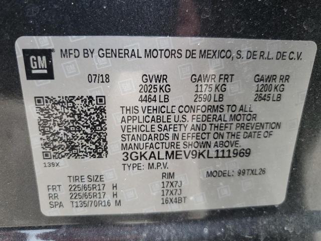 3GKALMEV9KL111969 GMC TERRAIN SL