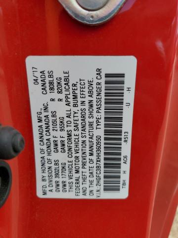 2HGFC3B7XHH360950 Honda l15b7