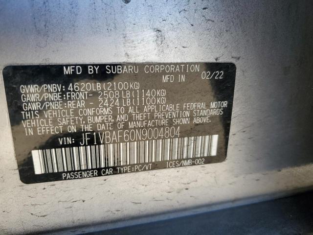 JF1VBAF60N9004804 Subaru dib