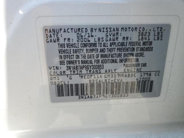 3N1AB7AP9GY300853 Nissan 2016