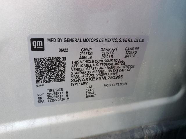 3GNAXKEVXNL251965 Chevrolet EQUINOX LT