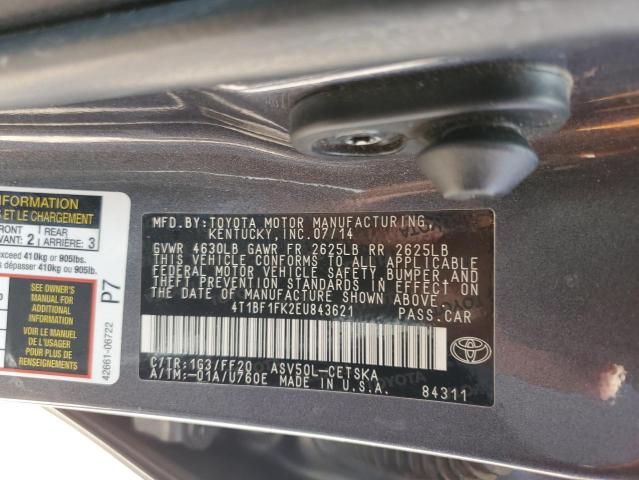 4T1BF1FK2EU843621 Toyota CAMRY L