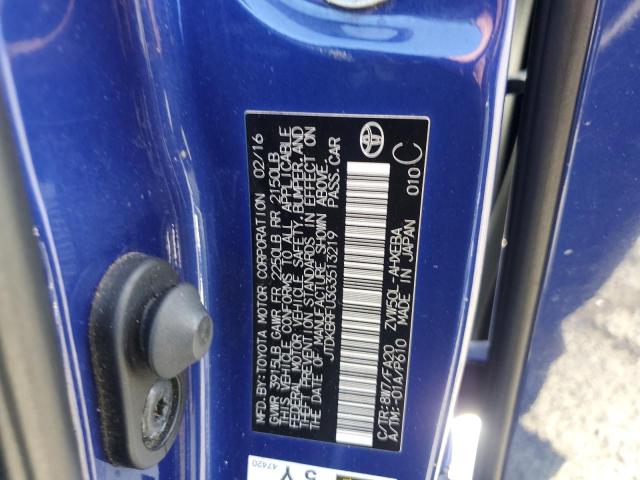 JTDKBRFU3G3513219 Toyota Prius
