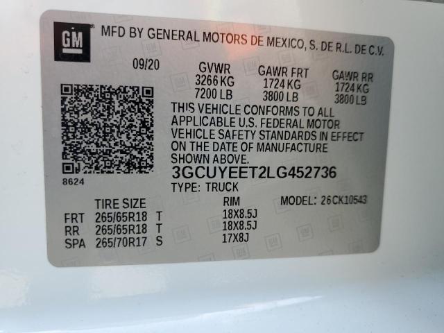 3GCUYEET2LG452736 Chevrolet Silverado
