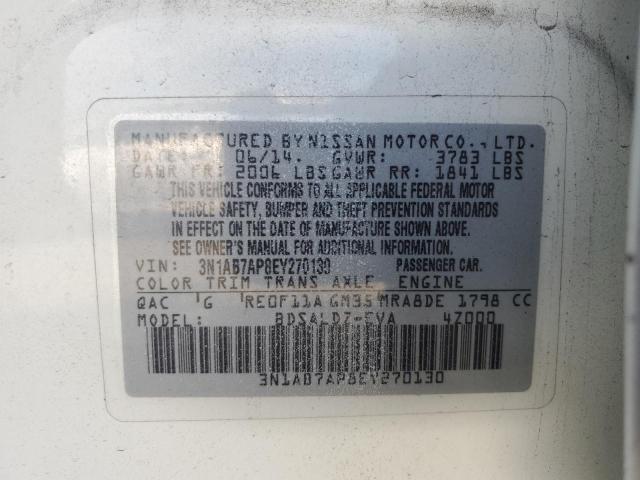 3N1AB7AP8EY270130 Nissan SENTRA S