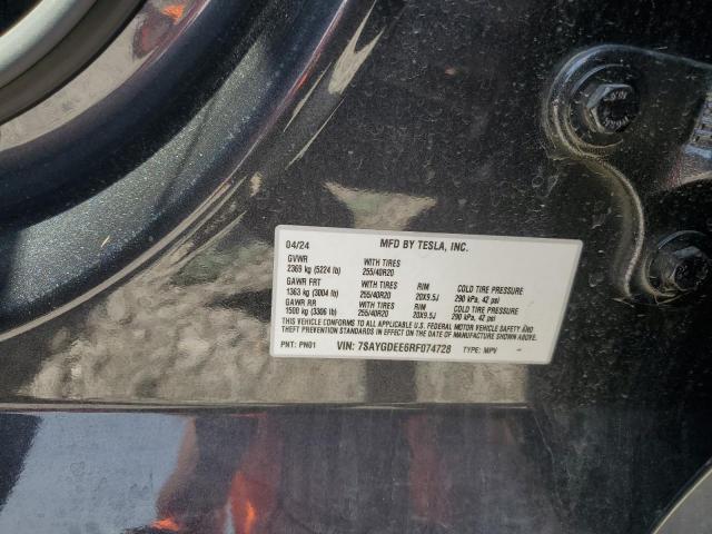 7SAYGDEE6RF074728 Tesla Model Y