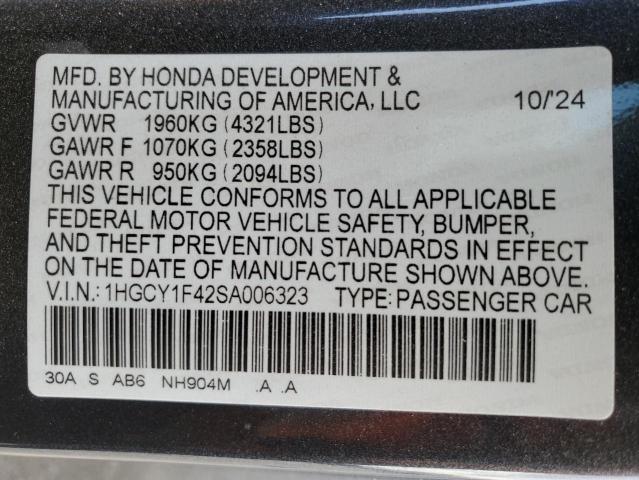 1HGCY1F42SA006323 Honda l15be