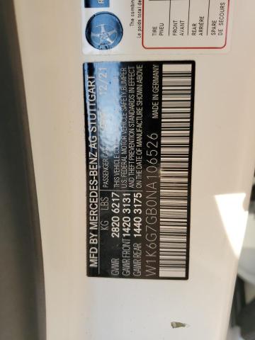 W1K6G7GB0NA106526 Mercedes-Benz S 580 4mat
