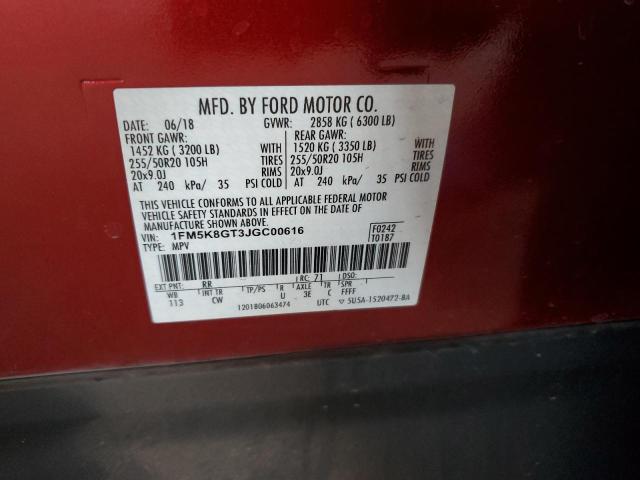 1FM5K8GT3JGC00616 Ford 3.5l gtdi