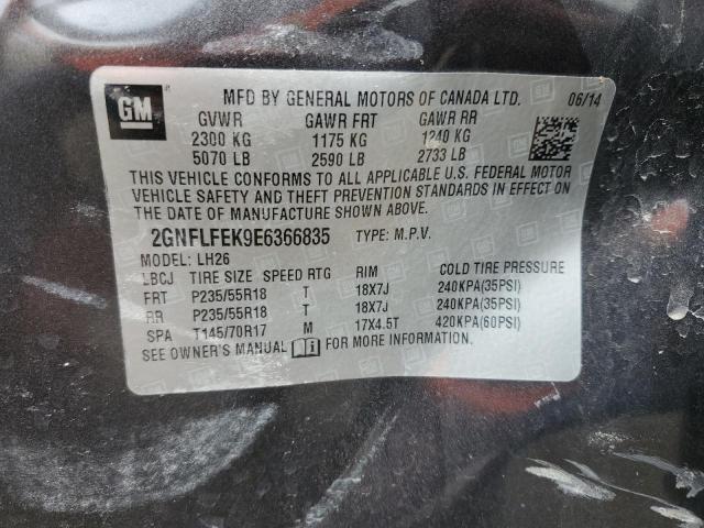 2GNFLFEK9E6366835 Chevrolet EQUINOX LT