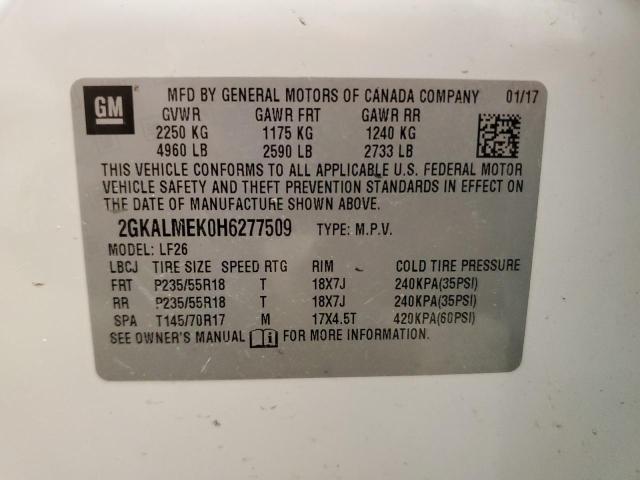 2GKALMEK0H6277509 GMC TERRAIN SL