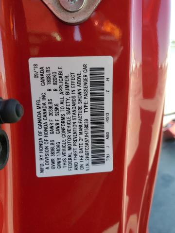 2HGFC3A57JH758039 Honda l15b7