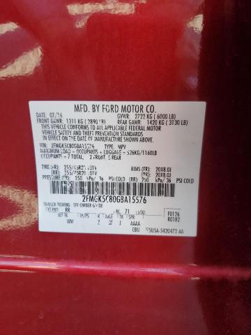 2FMGK5C80GBA15576 Ford FLEX SEL