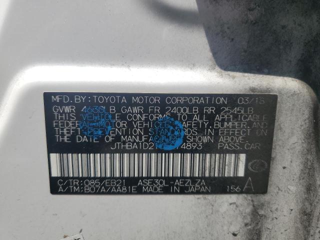 JTHBA1D21J5074893 Lexus IS 300