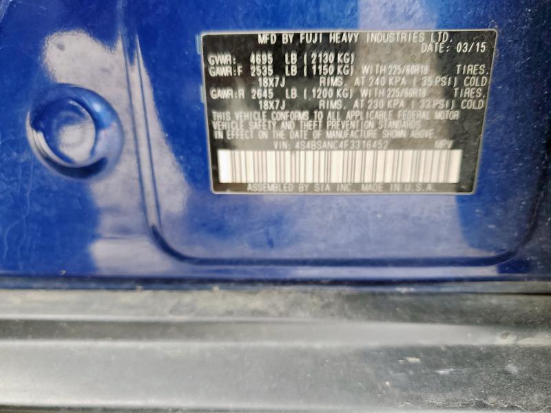 4S4BSANC4F3316452 Subaru 2.5l u5