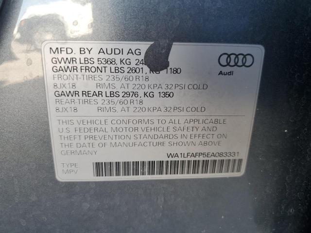 WA1LFAFP5EA083331 Audi 2014