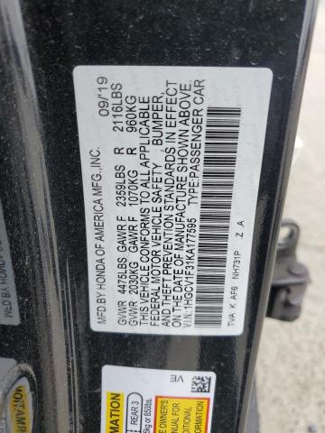 1HGCV1F31KA177595 Honda l15be