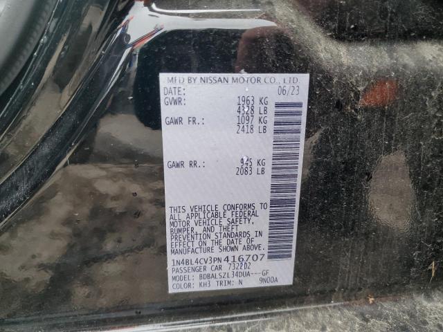 1N4BL4CV3PN416707 Nissan ALTIMA SR